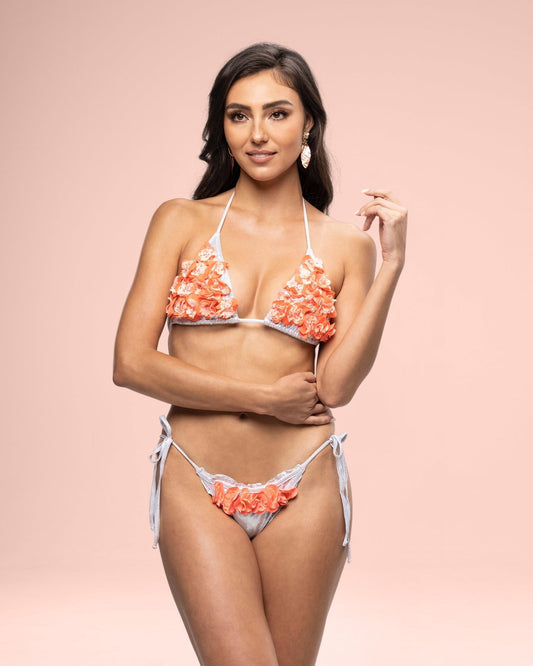 Coral Flower Bikini