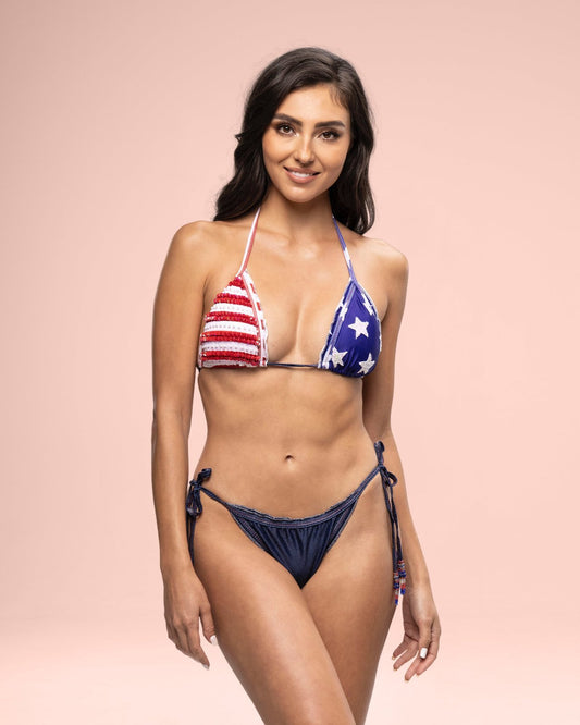 Stars and Stripes Bikini Top