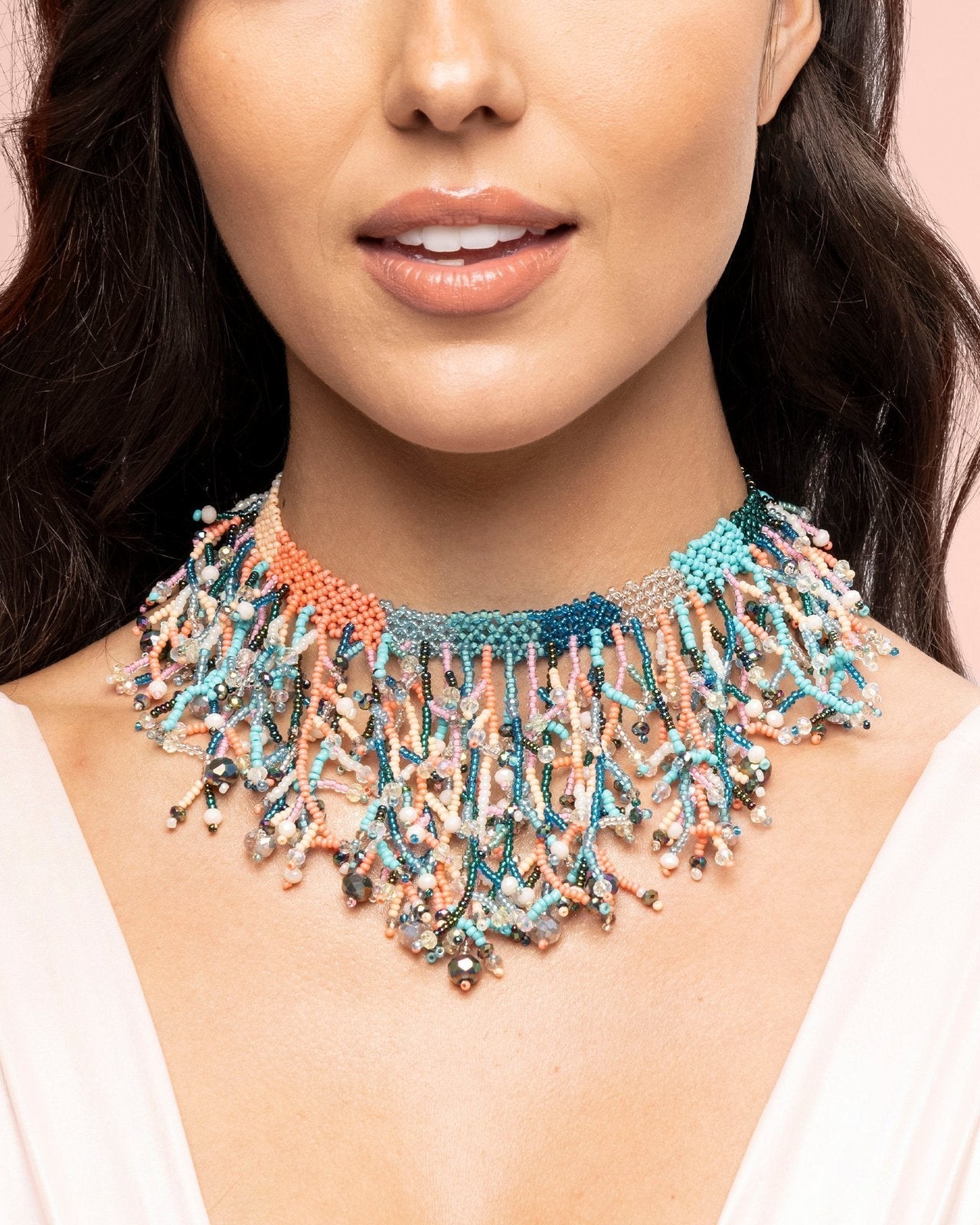 Crystal Coral Necklace